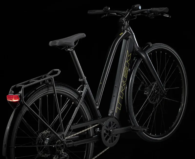 Trek Fx+ 2 Stagger Electric Hybrid Bike 2025 in Satin Black-2